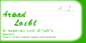 arpad loibl business card